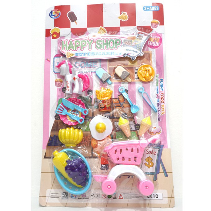 LK 10 - Mainan Happy Shop Deseert &amp; Trolly Supermarket Boneka Kuda Poni LK10