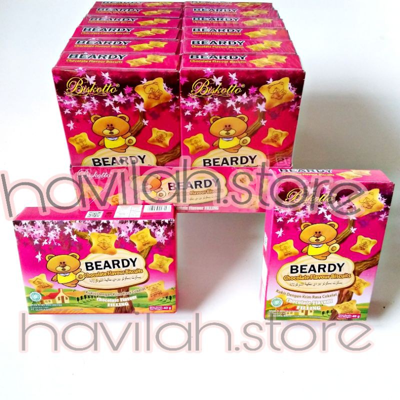 

Biskuit Beardy Chocolate 1 Pack isi 12pcs