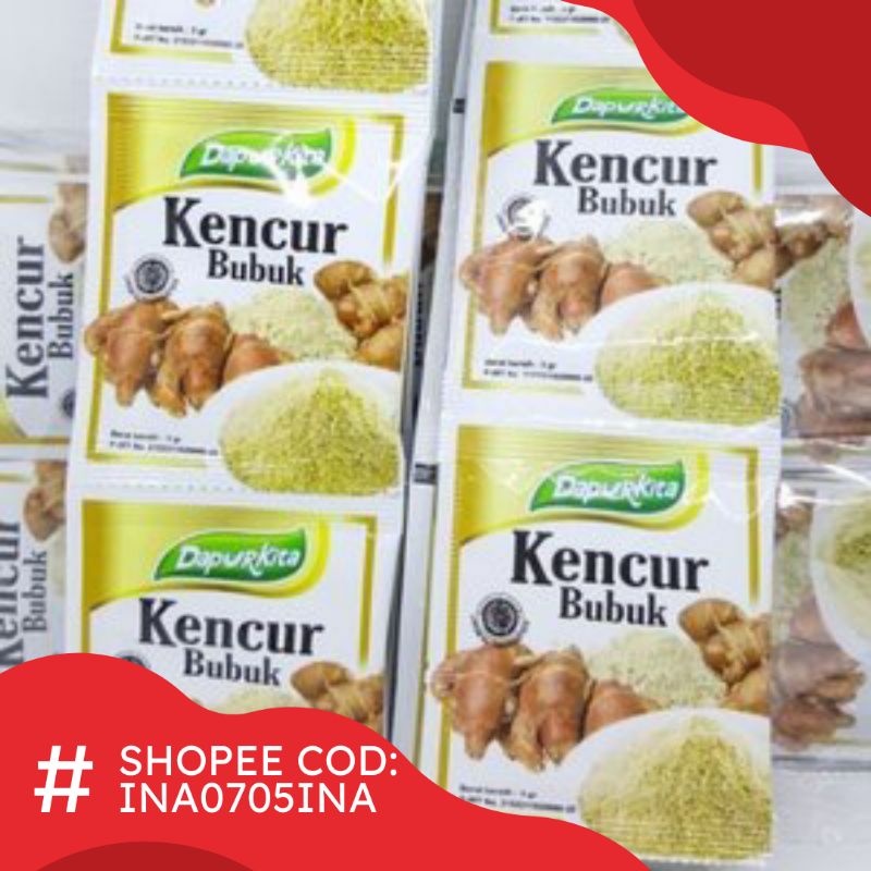 Kencur Bubuk Tabura 1 Renteng / Kencur Bubuk 500 x 12 sachet