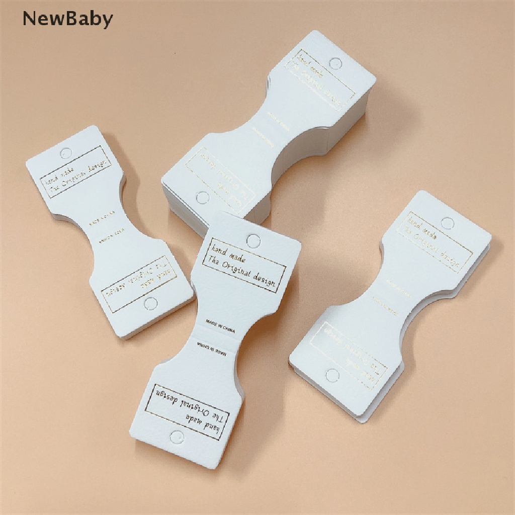 50 Pcs Kartu Kertas Kraft Untuk Display Perhiasan Kalung Gelang Bando