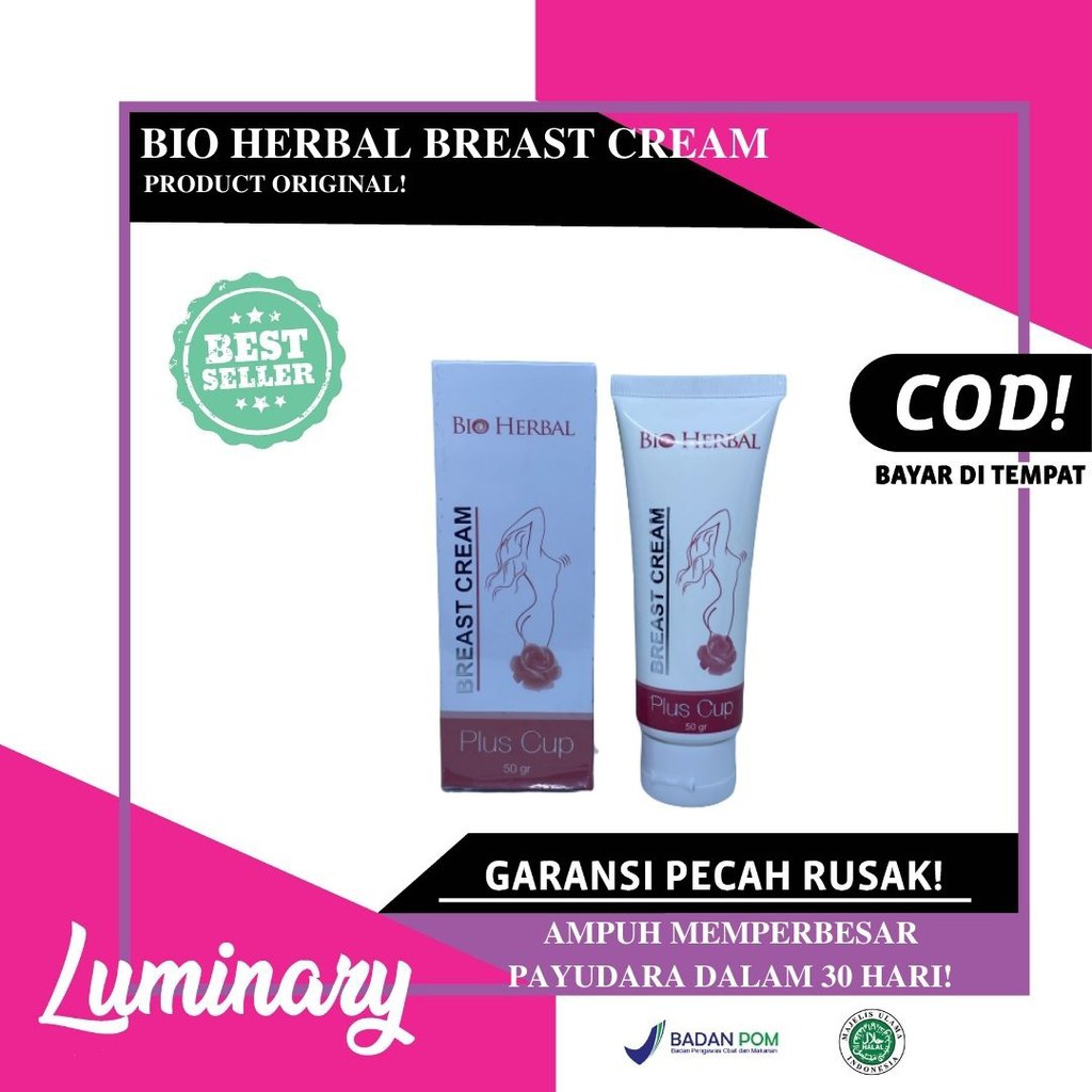 Bio Herbal Breast Cream Bpom Original Krim Obat Pembesar Payudar