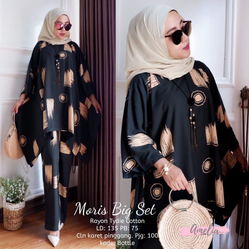 MARELLA ONE SET RAYON/ SETELAN WKAWKA RAYON/ DAILY SET WANITA /BAJU SETELAN/ONESET KEMEJA-Hijau