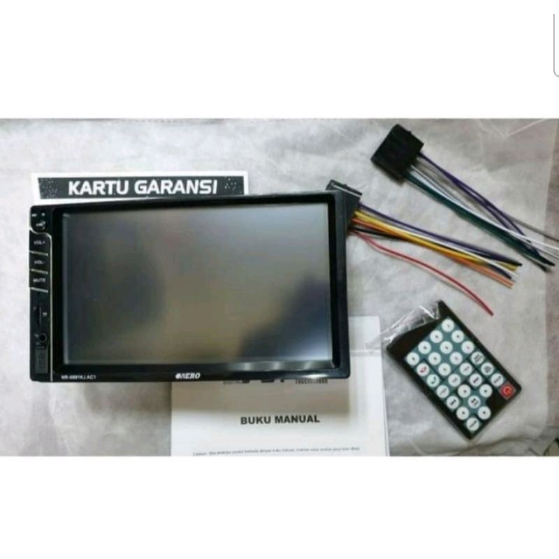 Head unit double din & camera belakang mobil honda jazz witth android