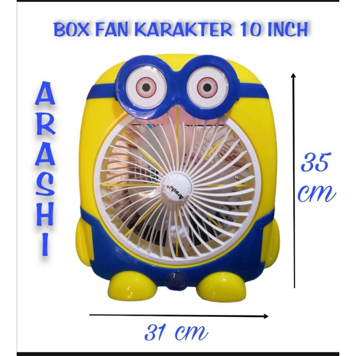 KIPAS ANGIN KARAKTER BESAR 10 INCH ARASHI BOX FAN JUMBO