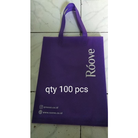 Tas spunbond plus sablon satu wrna  size 30x40x10