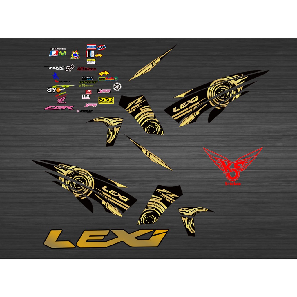 STRIPING STIKER LIST YAMAHA LEXI FZ GOLD