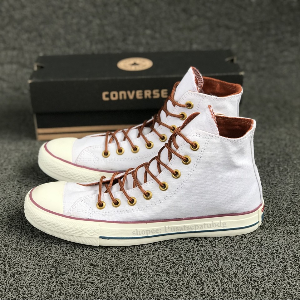 (BAYAR DITEMPAT) Converse Premium Tali Tan High White