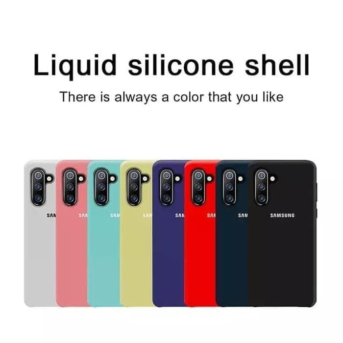 Liquid Silicone samsung Note 10 PLUS case casing cover model original