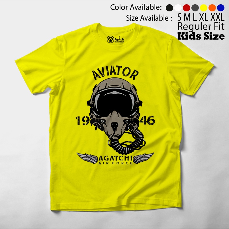 Baju Kaos Atasan Anak Laki-Laki Agatchi Penerbang Aviator Air Force