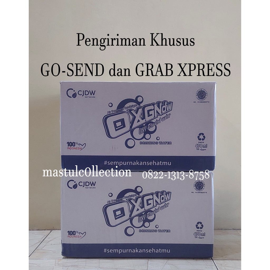 

Minuman Air OXY CJDW Activated Drinking Water - 1 Dus isi 24 x 470ml