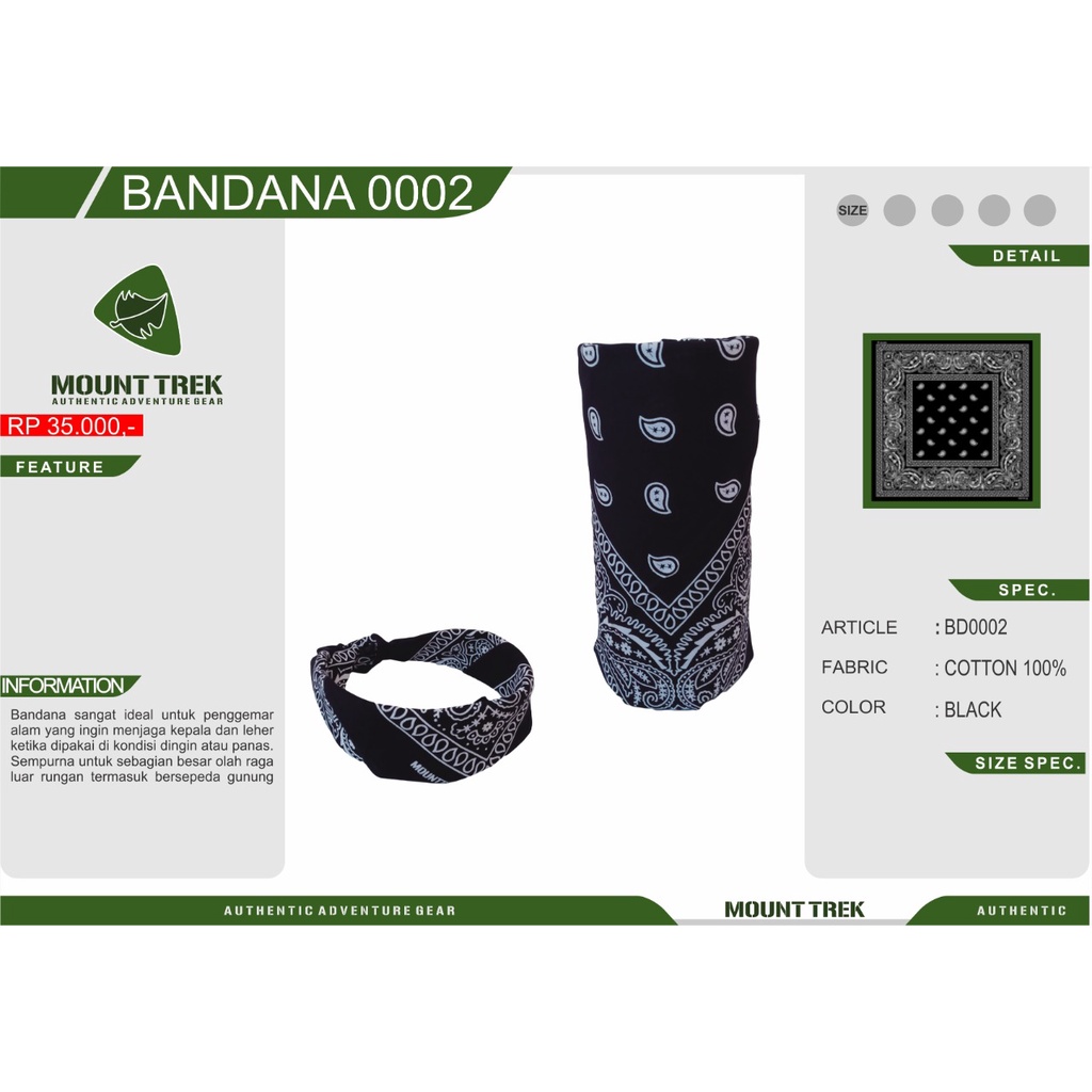 BANDANA MOUNTTREK BD0002