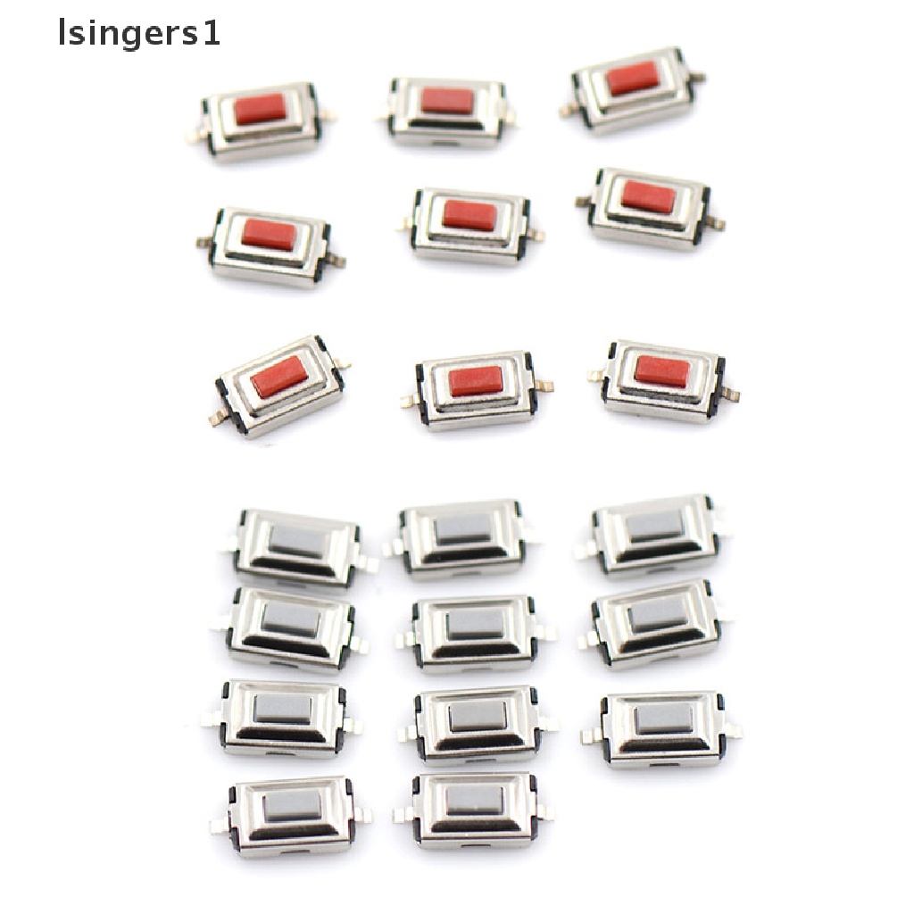 (lsingers1) 20pcs / set Tombol Switch Tactile 2-Pin 3x6 X 2.5mm