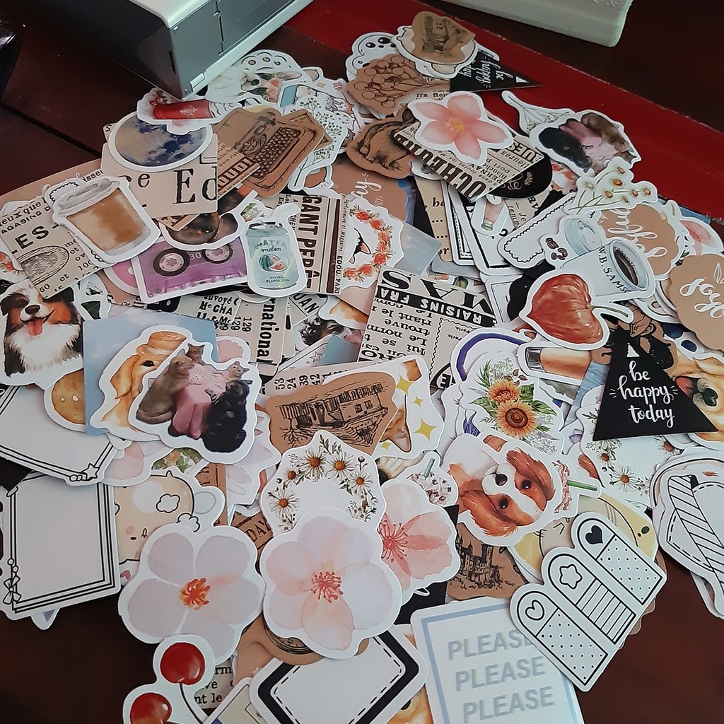 Stiker tumblr aesthetic satuan untuk scrapbook bujo