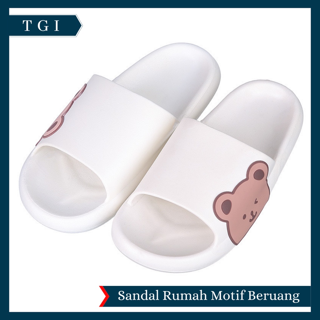 TGI - SANDAL SLIP ON BERUANG | SANDAL SLIP MOTIF BEAR SANDAL RUMAH BAHAN KARET PREMIUM | SANDAL KOREAN STYLE | SANDAL RUMAH LUCU | SANDAL RUMAH ANTI SLIP | SANDAL RUMAH PREMIUM | SANDAL PREMIUM | SANDAL HIGH QUALITY | SANDAL KARET | SANDAL JEPIT