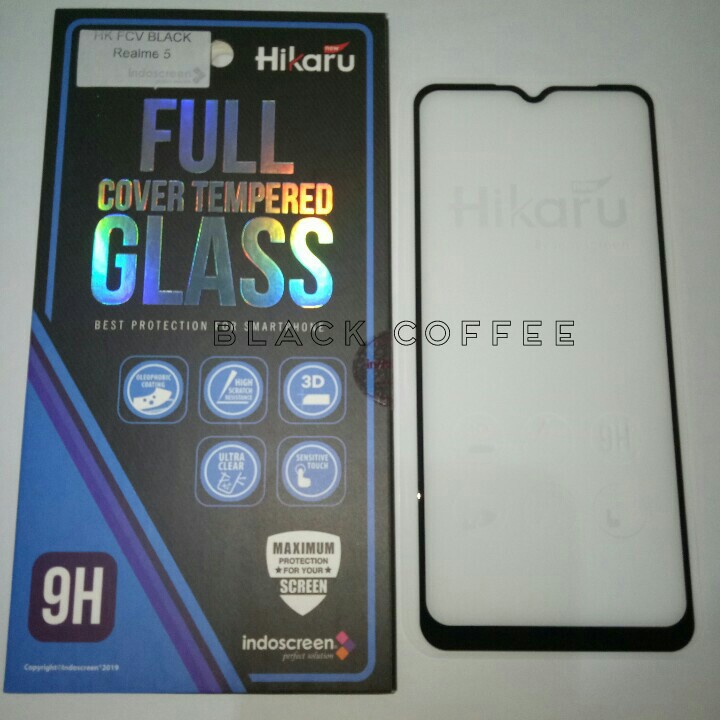 Tempered glass full realme 5i / realme 5 / relame 5s screen guard Hikaru FCV