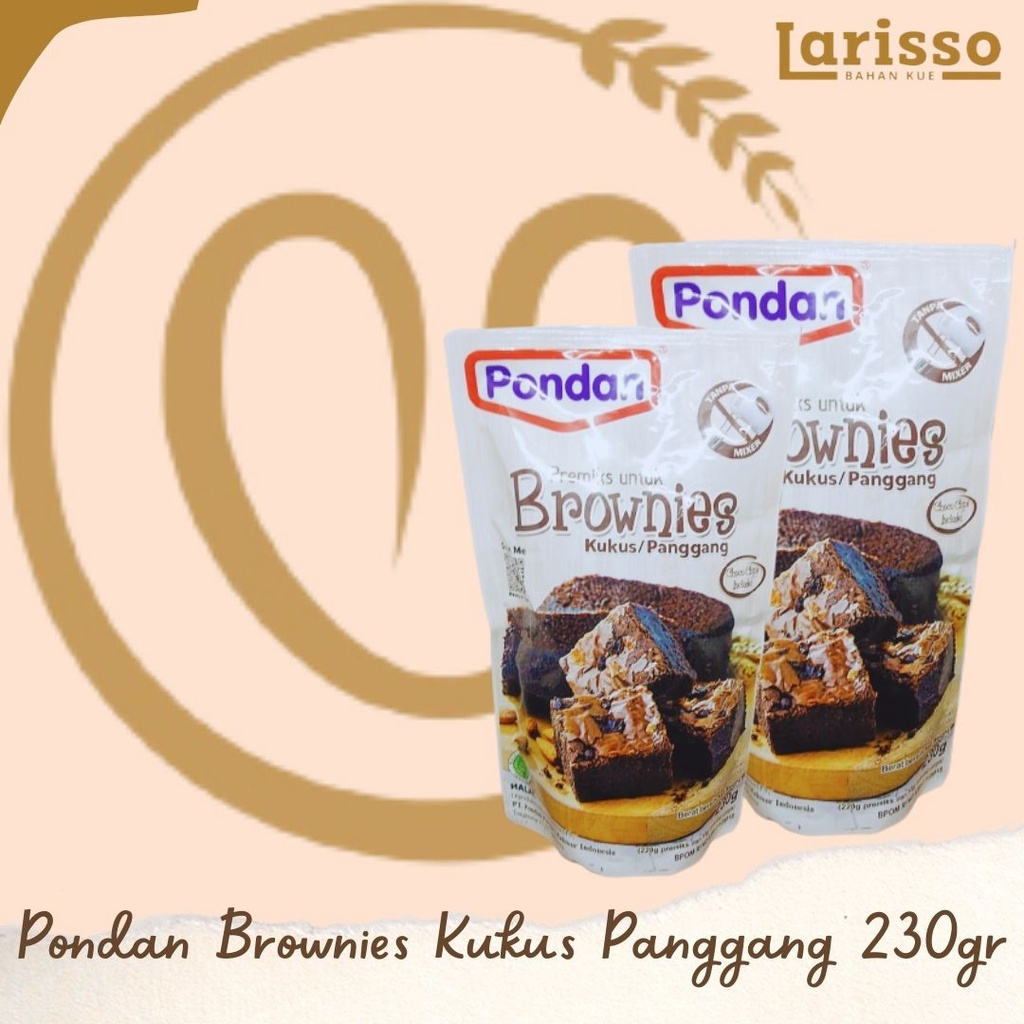 

PONDAN BROWNIES KUKUS DAN PANGGANG 230GR