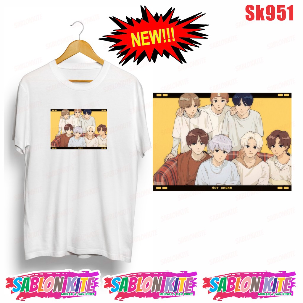 MURAH!!! KAOS NCT DREAM SK951 KARTUN CARTOON UNISEX COMBED 30S