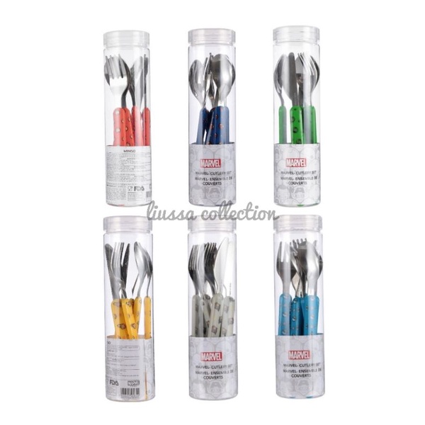 Alat Makan Miniso - Marvel Cutlery Set