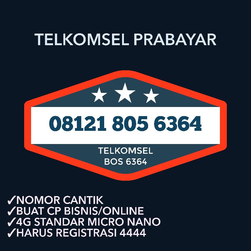NOMOR CANTIK SIMPATI Seri BOS 6364