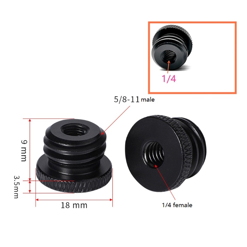 Btsg Adapter Drat Tahan Lama1Per4 Female Ke5/8-11 Male Untuk Alat Fotografi