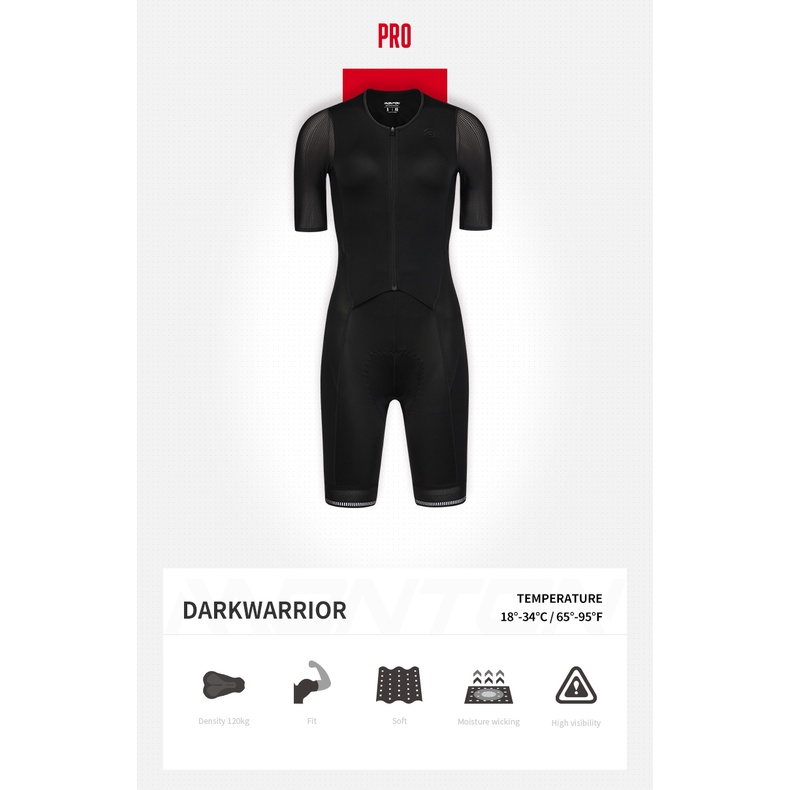 Monton Skinsuit Womens Pro Darkwarrior Short Sleeve