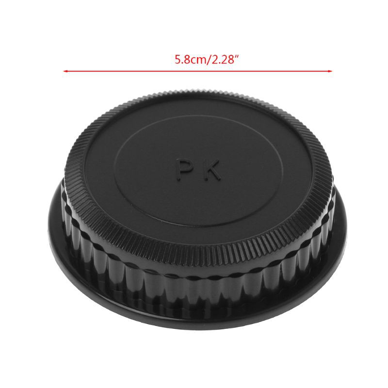 Vivi Set Cover Pelindung Lensa Kamera Belakang Anti Debu Bahan Plastik Warna Hitam Untuk Pentax Pk Da126