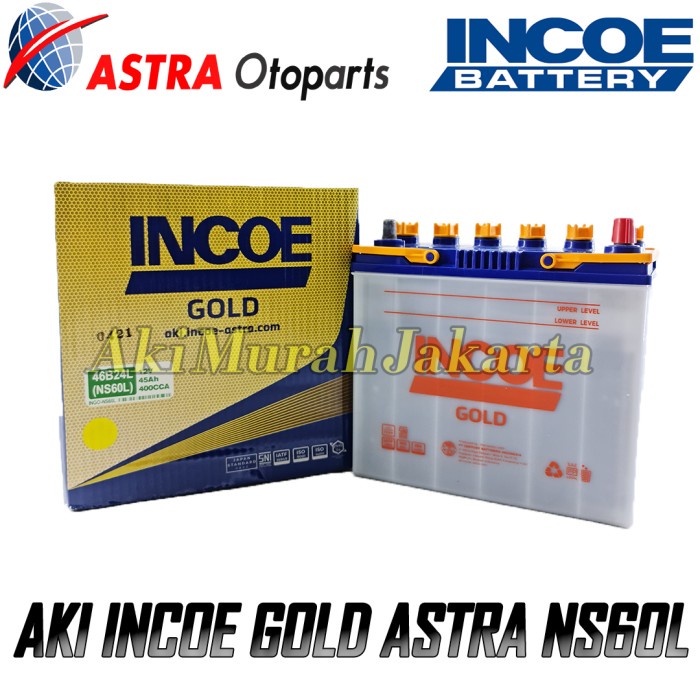 {BEKAS} Aki Mobil Nissan Grand Livina INCOE GOLD Astra NS60L Aki Basah 12V 45A Limited
