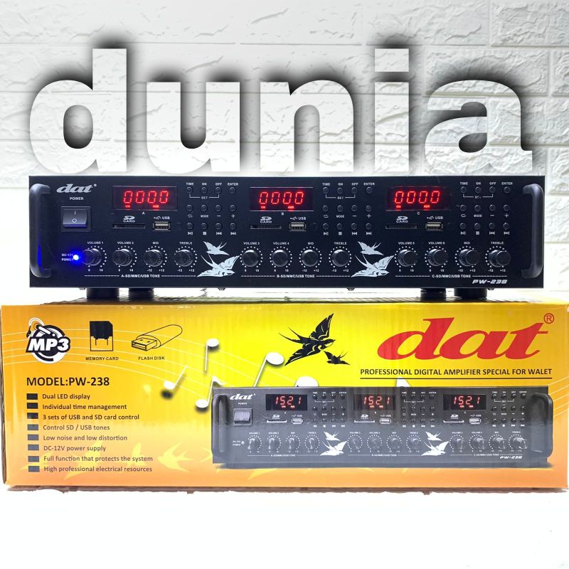 Amplifier Walet Dat PW 238 Original Time Digital Charger Aki - Mesin Panggil Walet