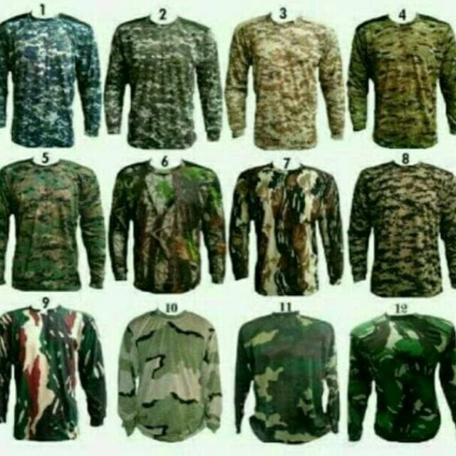 AnjayMalang  Malang Tactical KAOS LORENG LENGAN PANJANG TEMPEL