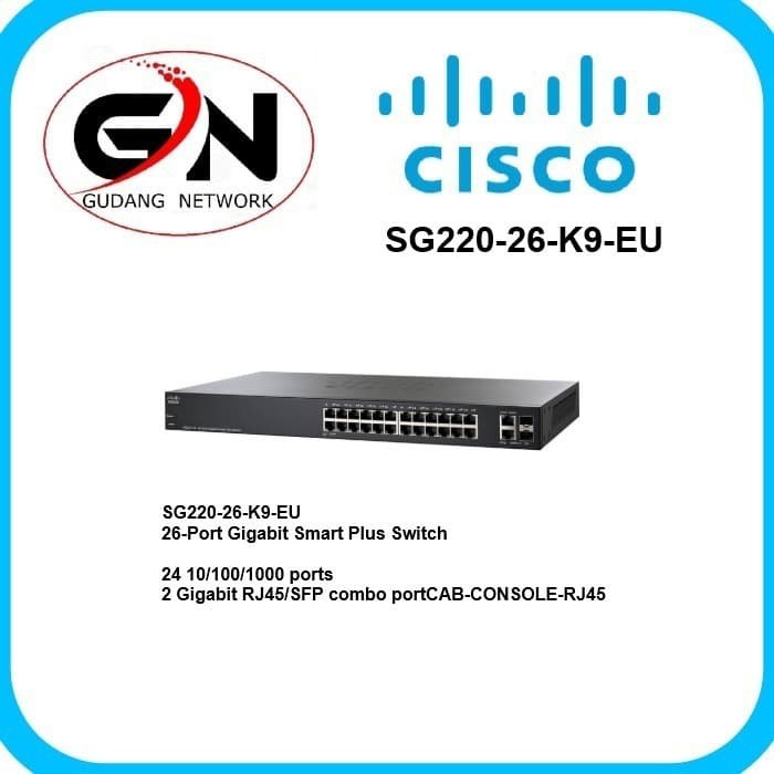 Cisco SG220-26-K9-EU 26-Port Gigabit Smart Plus Switch