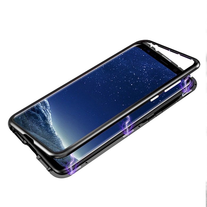 Case Magnet Samsung Galaxy A70 Magnetic 360 Glass Bening Likgus