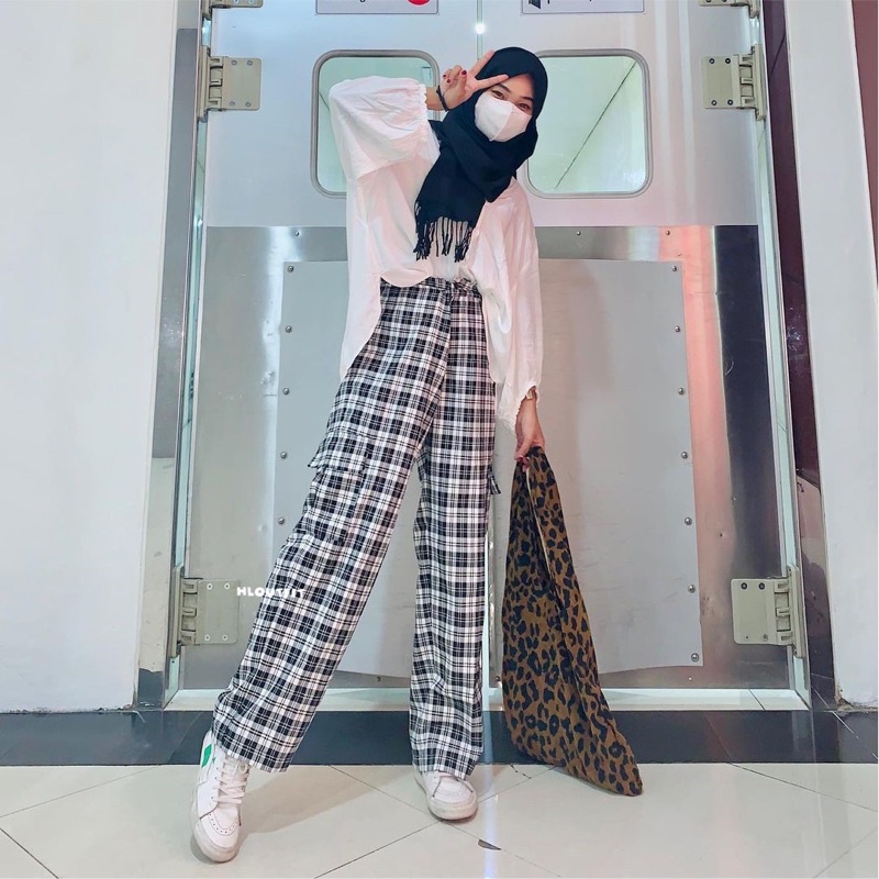 HL CARGO TARTAN PANTS (REALPICT)