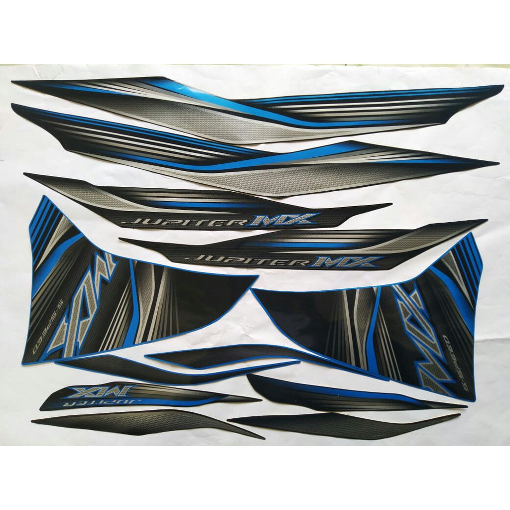 stiker lis body motor yamaha jupiter mx 135 2012 biru