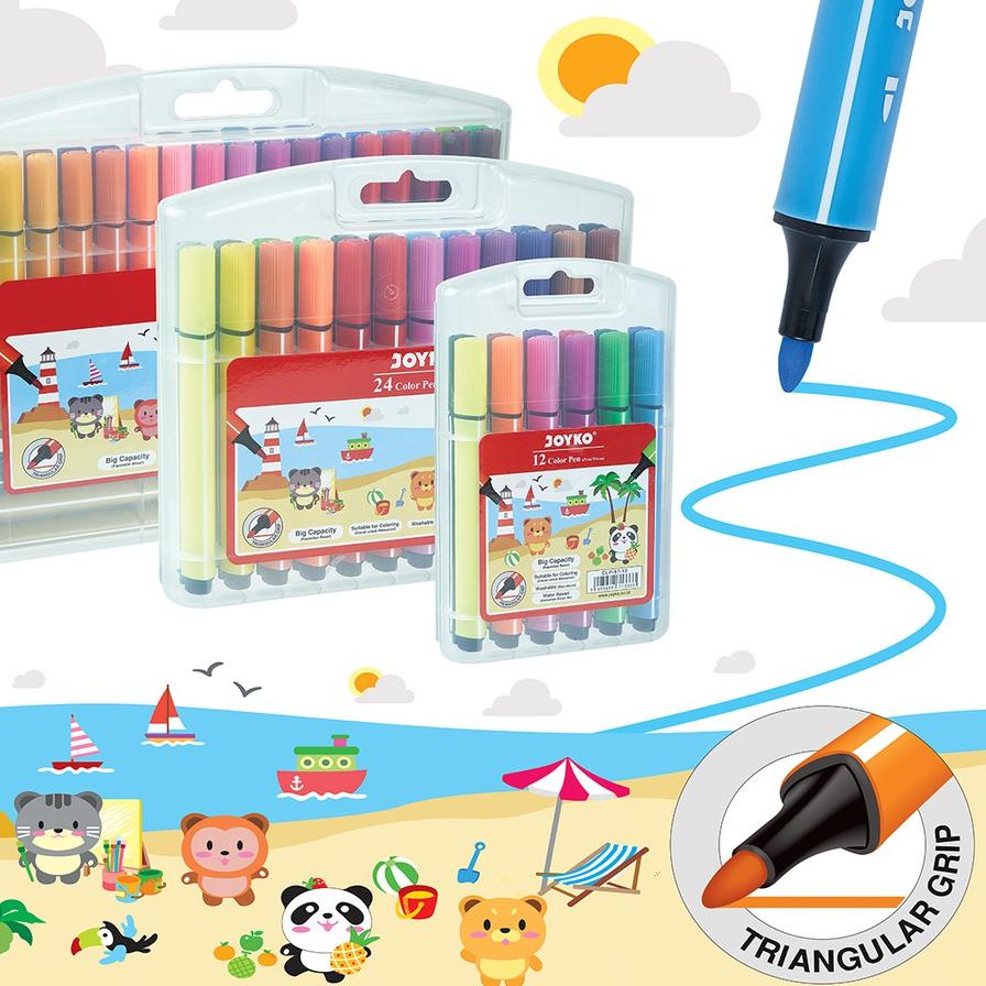 

10.10 Brands Festival Pulpen Pena Warna Color Pen Joyko CLP-57