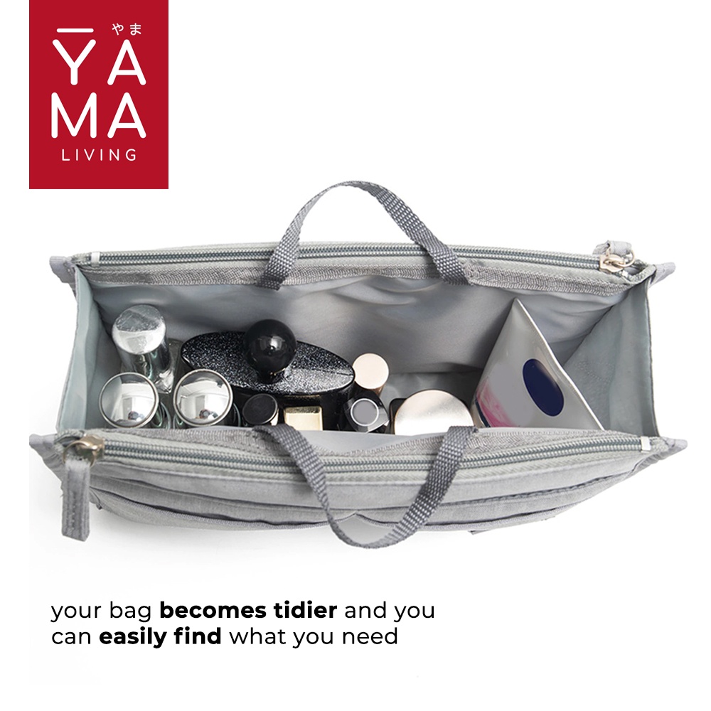 YAMA MAIKO Dual Bag in Bag Organizer Pouch Tas Travel Make Up Kosmetik Wanita