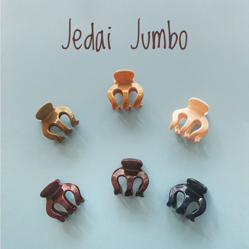 JEDAI JUMBO 6CM JEPITAN RAMBUT BESAR GLOSSY ECERAN DAN GROSIR