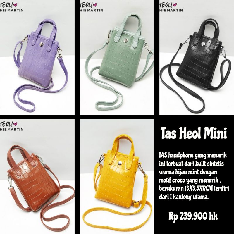 Tas Heol Mini Black Purple Yellow Mint Brown Sophie Paris