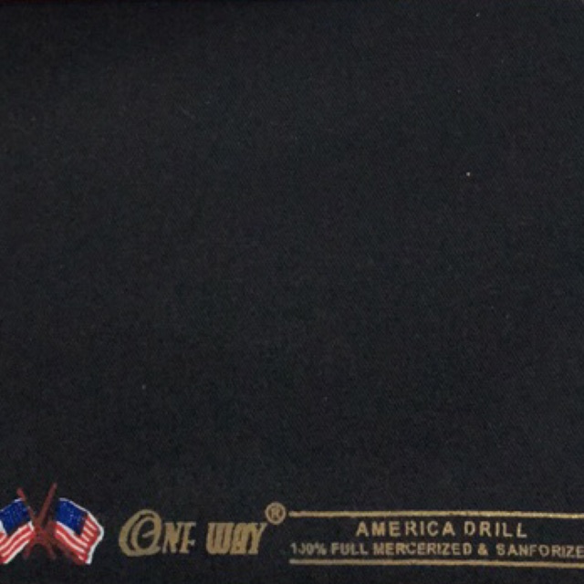 Kain Bahan HITAM TEBAL Meteran AMERICAN DRILL per 50cm=1/2 meter