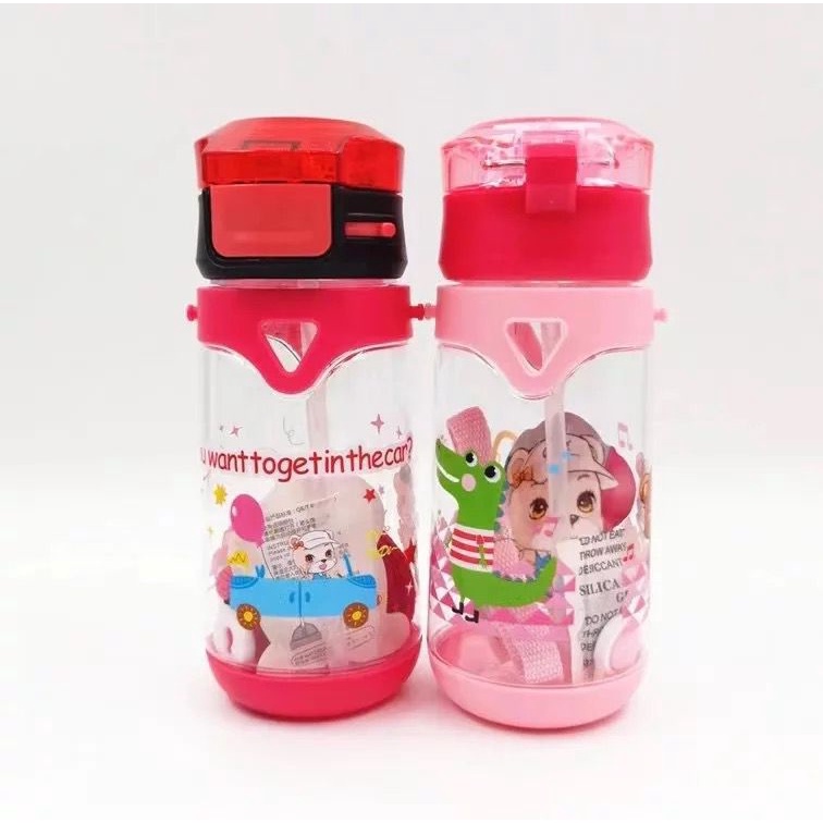 Botol Minum / Tempat Minum SELIYA 2556 Tali Karakter Anak-anak BPA FREE 450ml