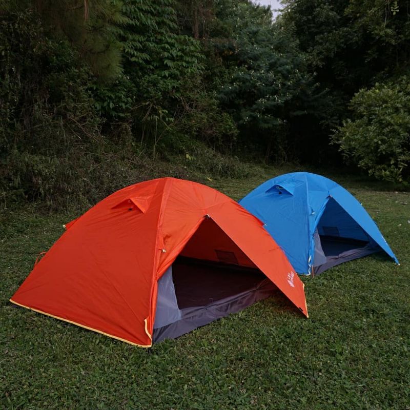 Tenda compass 2p frame alloy double layer 2 3 orang Tenda Kemping 2 orang dewasa anti air 2 frame alumunium