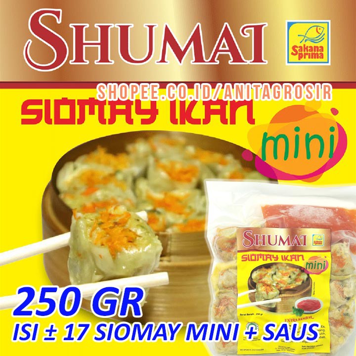 

SAKANA SHUMAI Siomay mini kemasan 250gr Praktis Halal + Saus Sambal