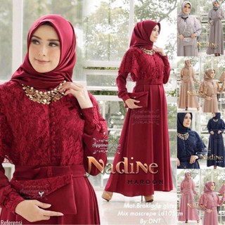  Baju  Gamis  Wanita Terbaru  Dress Brukat Dress Muslim Maxi 