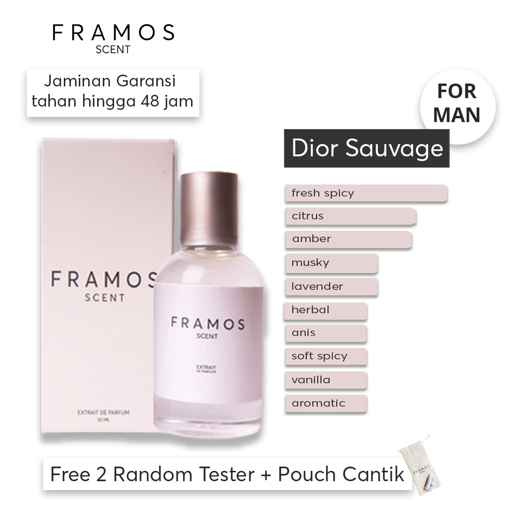 Parfum Pria Dior Sauvage Tahan Lama Inspired Perfume  By Framosscent.