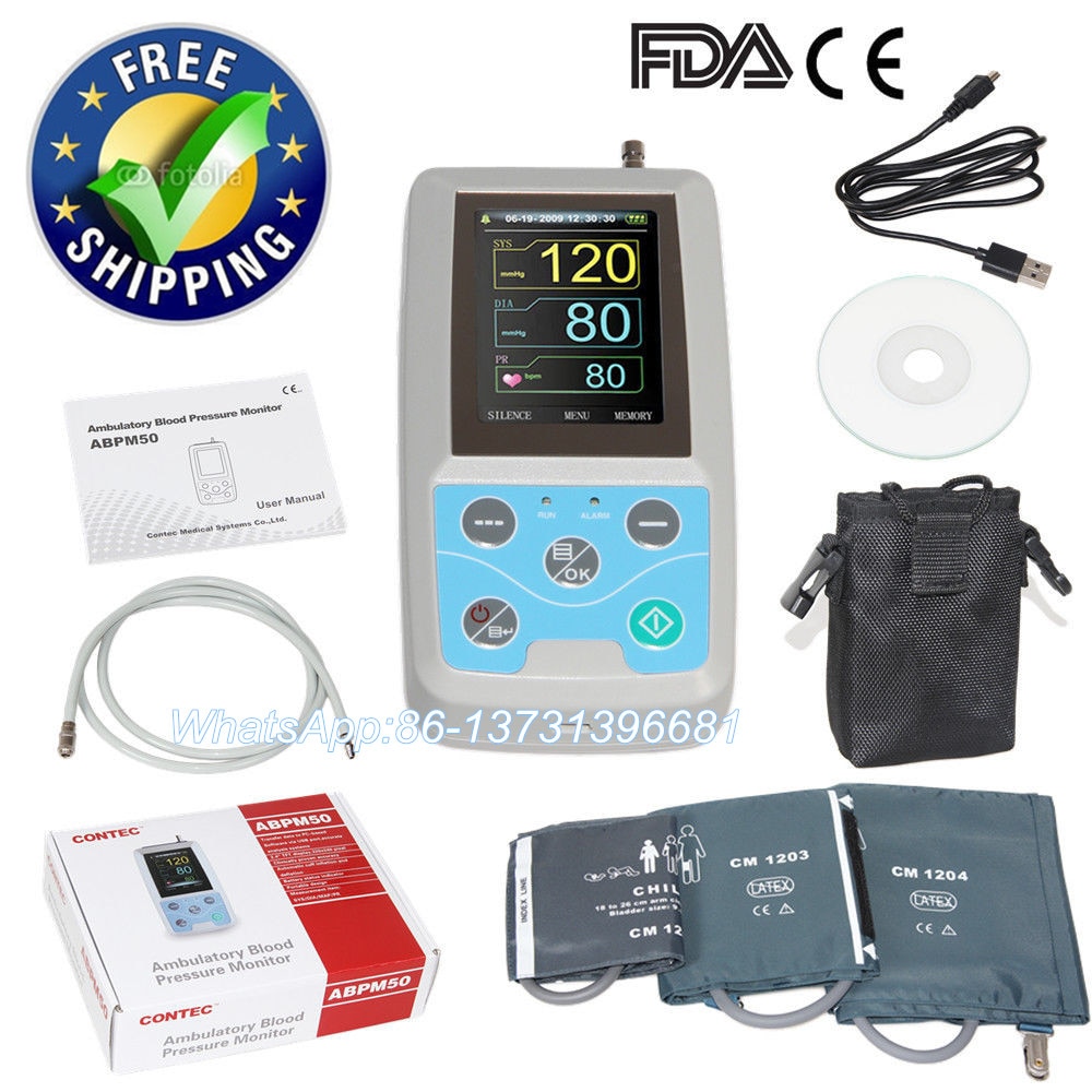 PREORDER ABPM50 Automatic Ambulatory Blood Pressure Monitor 3 BP Cuff(Adult, Child, Large