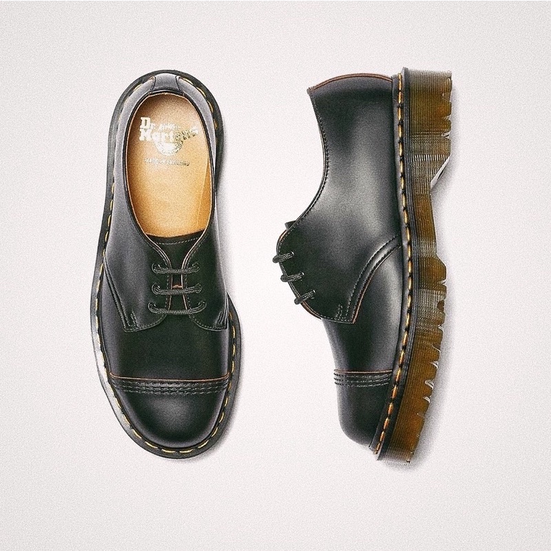 Original Dr martens 1461 bex cap toe, quilon leather, army sole, made in England