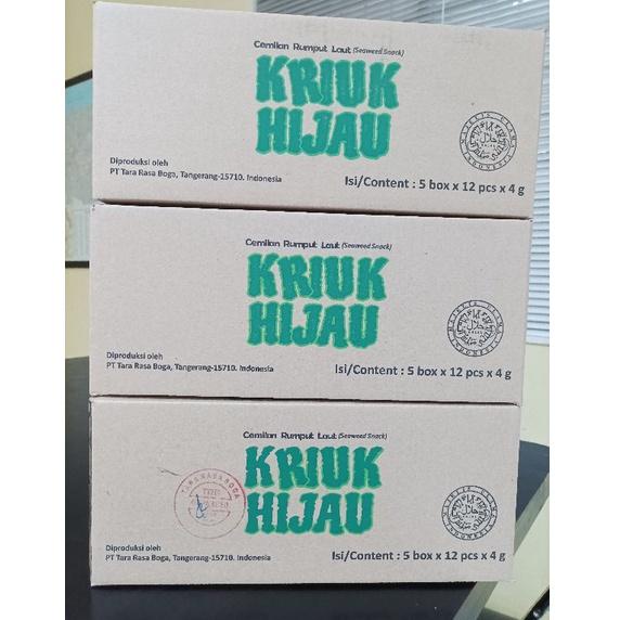 

NEW Rumput Laut KRIUK HIJAU Halal | 1 box | 12 pcs ❀ 854