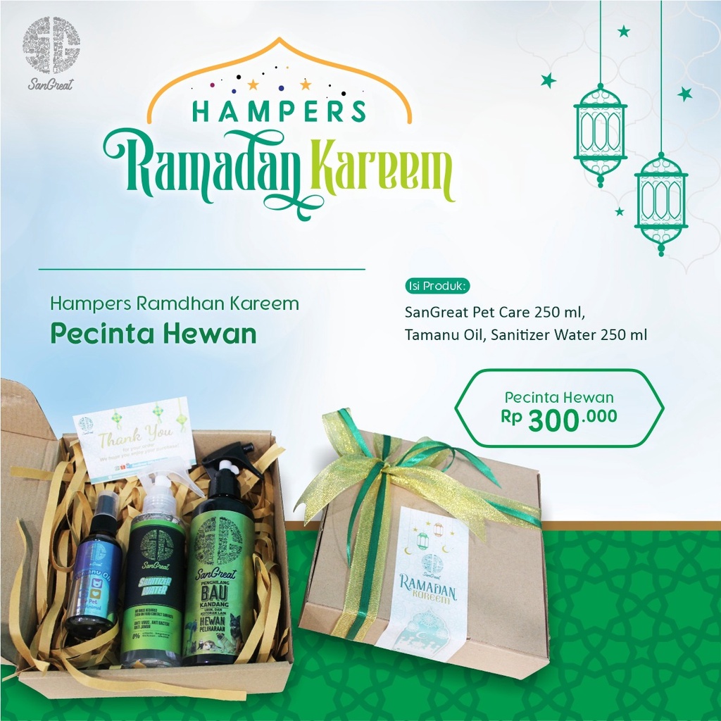 Hampers Parsel  Ramadhan Untuk Pecinta Binatang Hewan Kucing Anjing Landak Hamster Musang Burung dll