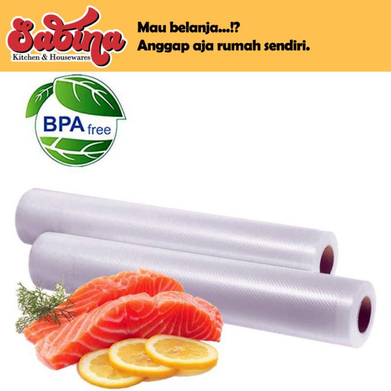 Kantong Plastik Makanan Vacuum Sealer Storage Bag 1 Roll