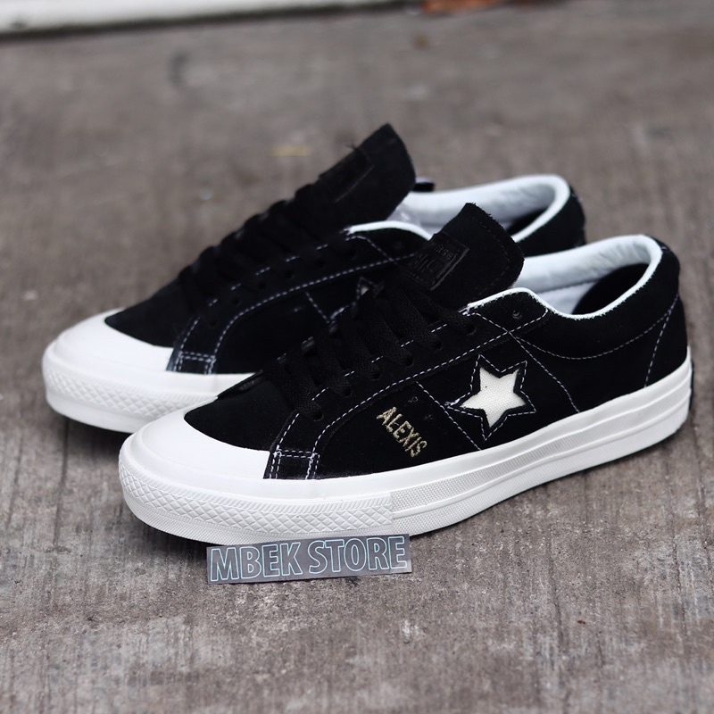 Sepatu Converse One Star X Alexis Suede Black White Premium High Quality