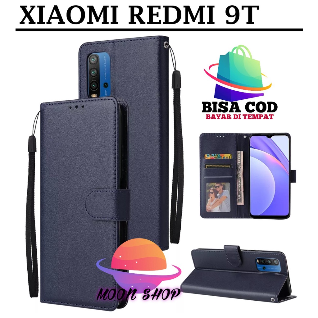 CASE FLIP XIAOMI REDMI 9T LEATHER CASE PREMIUM-FLIP WALLET CASE KULIT UNTUK XIAOMI REDMI 9T - CASING